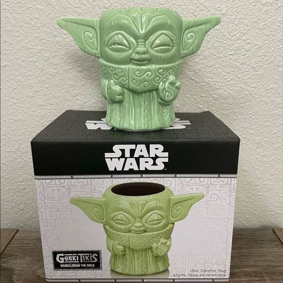 Mandalorian The Child Geeki Tikis Baby Yoda Ceramic mug 16 oz NIB force pose - Picture 1 of 1
